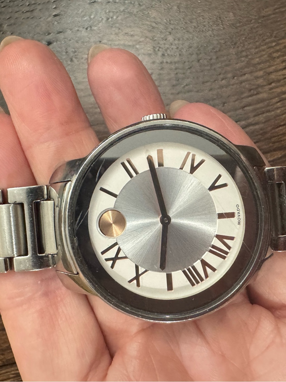 Movado BOLD Stainless Steel Watch with Rose Gold Accents - Picture 2 of 16